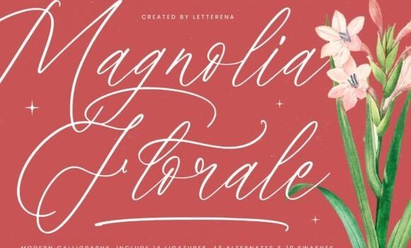 Magnolia Florale Font Fonts Free Download Magnolia Florale Font - Featured Image