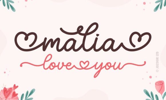 Malia Love You Font - Featured Image