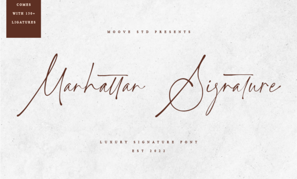 Manhattan Signature Font - Featured Image