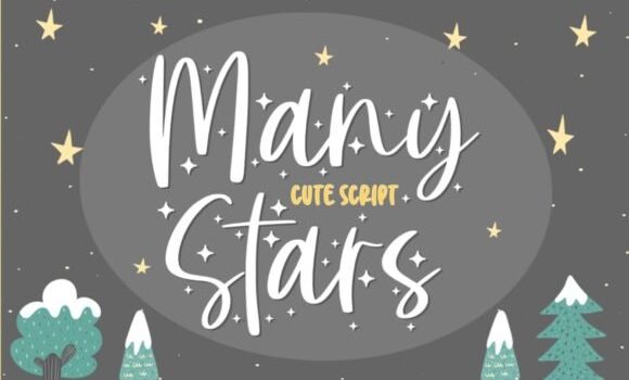 Many Stars Font - Featured Image