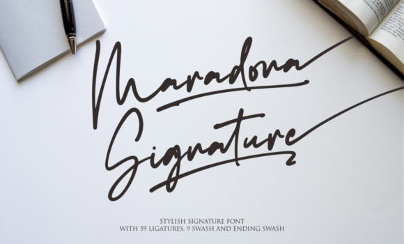 Maradona Signature Font - Featured Image