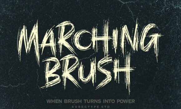 Marching Brush Font - Featured Image