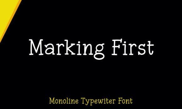 Marking First Font Fonts Free Download Marking First Font - Featured Image