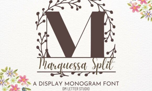 Marquessa Split Monogram Font - Featured Image
