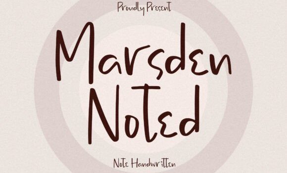 Marsden Noted Font - Featured Image