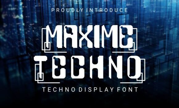 Maxime Techno Font Font - Featured Image
