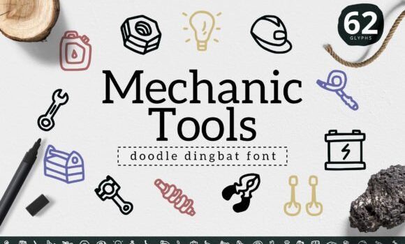 Mechanic Tools Font - Featured Image