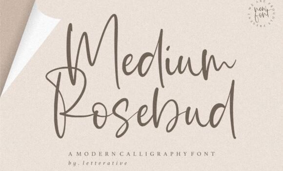 Medium Rosebud Font - Featured Image