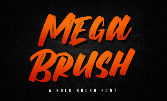 Mega Brush Font - Featured Image