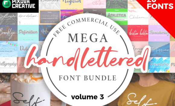 Mega Handlettered Vol. 3 Font - Featured Image