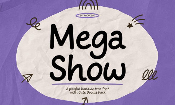 Mega Show – a Playful Handwritten Font - Featured Image