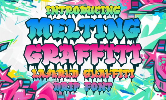 Melting Graffiti Font - Featured Image