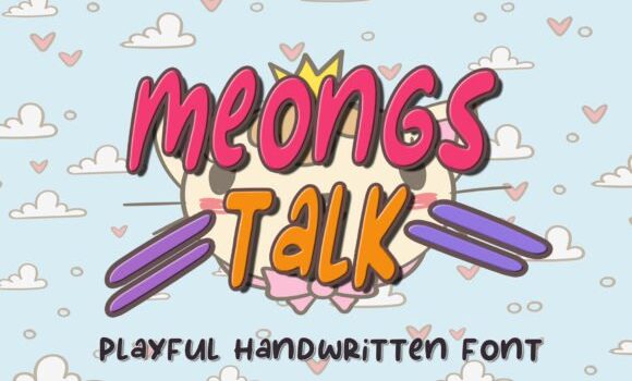 Meongs Talk Font Fonts Free Download Meongs Talk Font - Featured Image