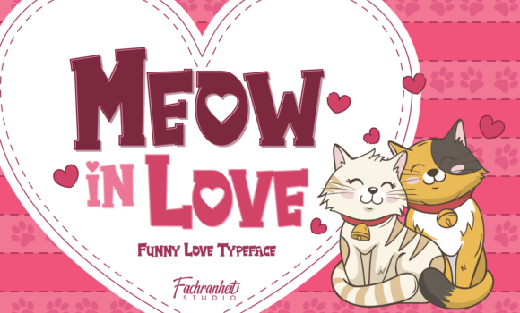 Meow in Love Font Fonts Free Download Meow in Love Font - Featured Image