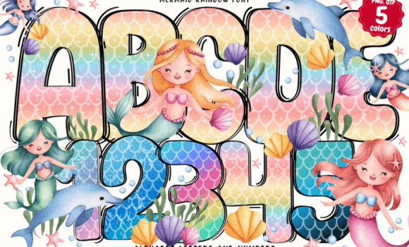 Mermaid Rainbow Font Fonts Free Download Mermaid Rainbow Font - Featured Image