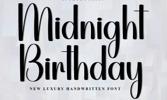 Midnight Birthday Font - Featured Image