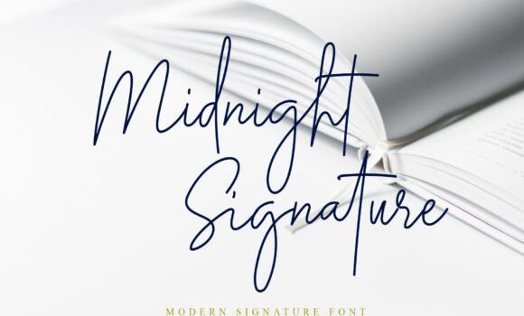 Midnight Siganture Font - Featured Image