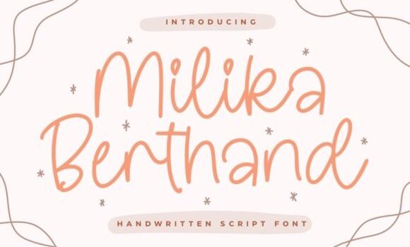 Milika Berthand Font - Featured Image