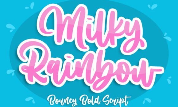 Milky Rainbow Font Fonts Free Download Milky Rainbow Font - Featured Image
