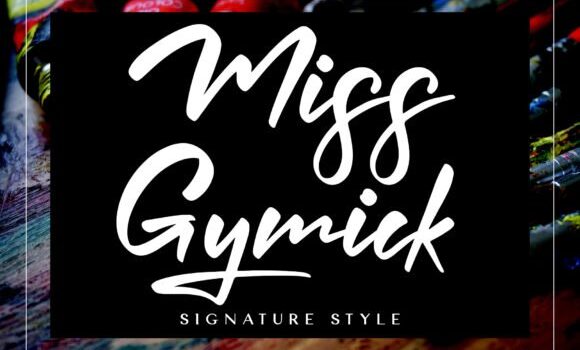 Miss Gymick Font - Featured Image