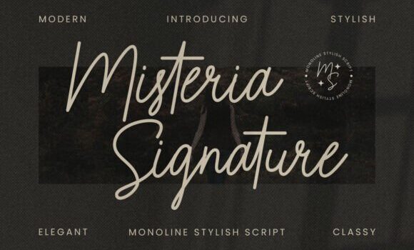 Misteria Signature Font - Featured Image
