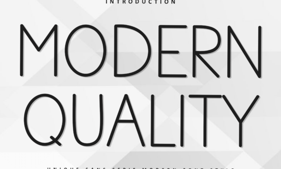 Modern Quality Font - Featured Image
