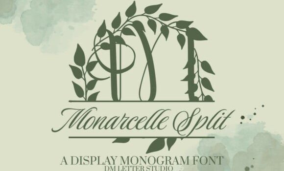 Monarcelle Split Monogram Font - Featured Image