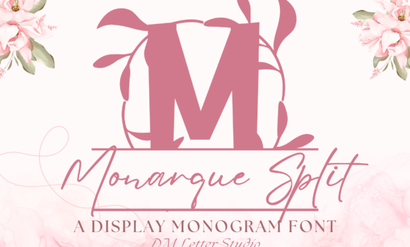 Monarque Split Monogram Font Fonts Free Download Monarque Split Monogram Font - Featured Image
