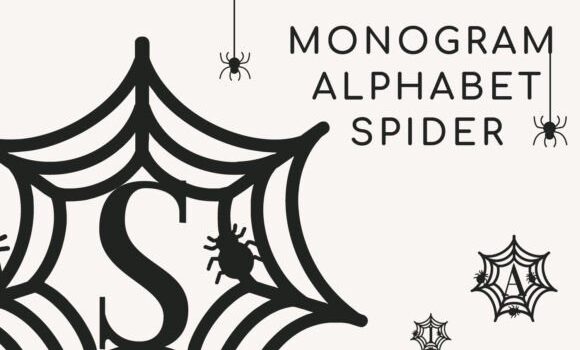 Monogram Alphabet Spider Font - Featured Image