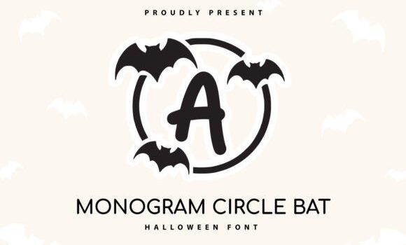Monogram Circle Bat Font - Featured Image