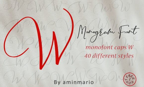 Monogram W | Monofont Caps W Font - Featured Image
