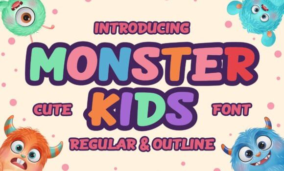 Monster Kids Font - Featured Image