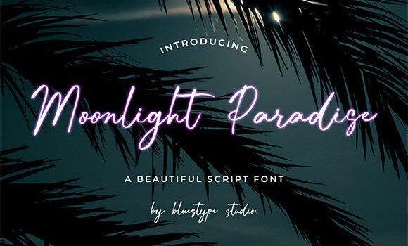 Moonlight Paradise Font - Featured Image
