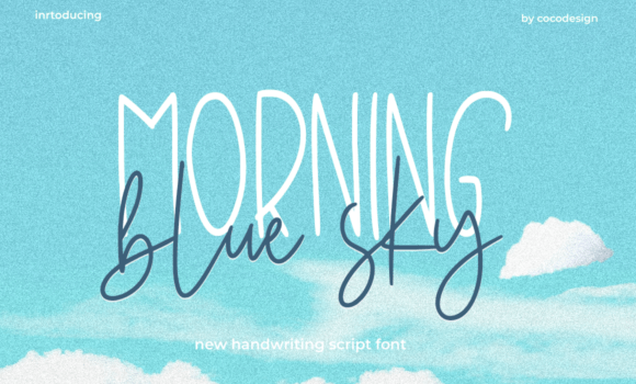 Morning Blue Sky Font - Featured Image