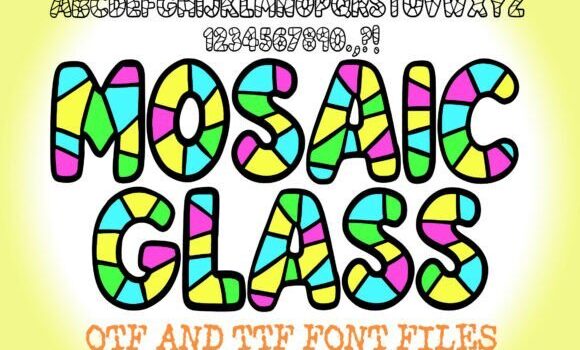Mosaic Glass Font - Featured Image