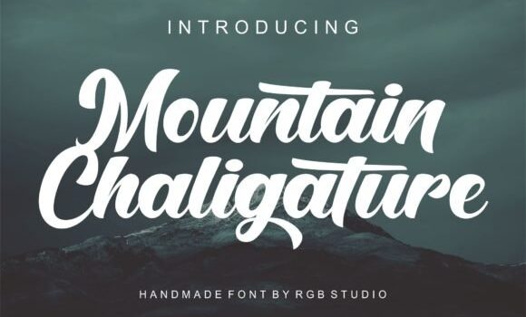 Mountain Chaligature Font - Featured Image