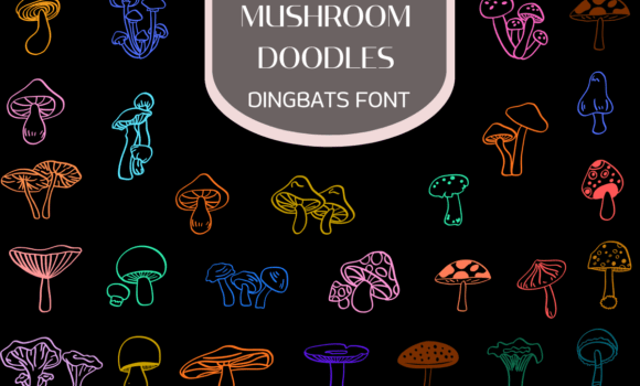 Mushroom Doodles Font - Featured Image