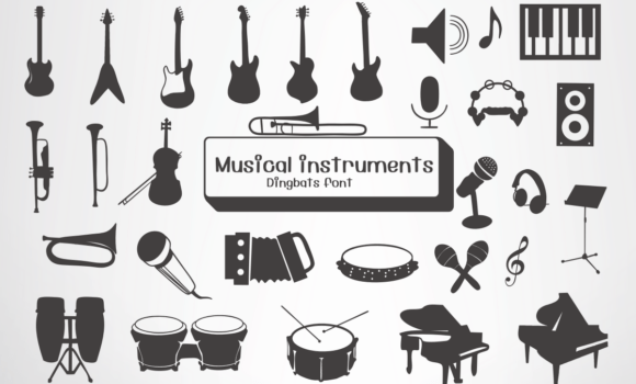 Musical Instruments Font - Featured Image