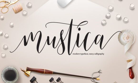 Mustica Script Font - Featured Image