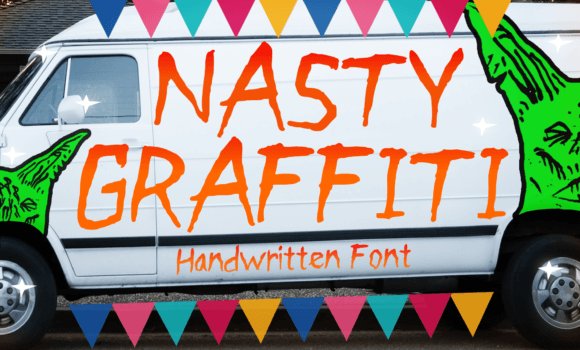 Nasty Graffiti Font - Featured Image