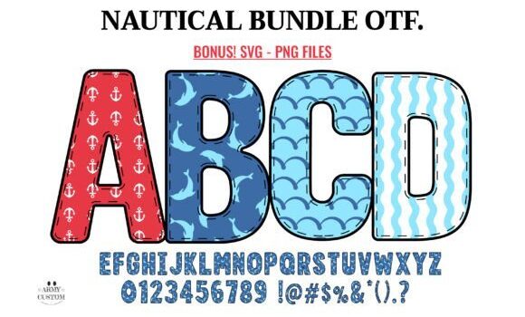 Nautical, Navy Bundle Font Fonts Free Download Nautical, Navy Bundle Font - Featured Image