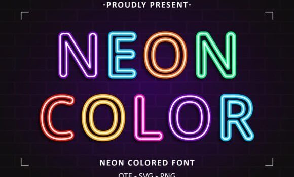 Neon Colored Font - Featured Image