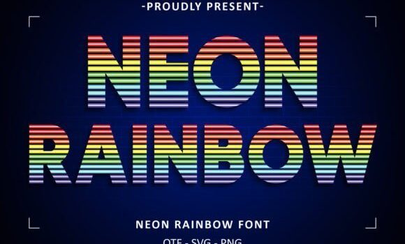 Neon Rainbow Font Fonts Free Download Neon Rainbow Font - Featured Image
