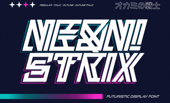 Neon Strix Font Fonts Free Download Neon Strix Font - Featured Image