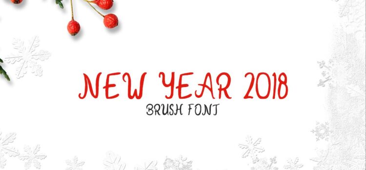 New Year 2018 Font - Featured Image