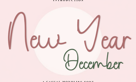 New Year December Font - Featured Image