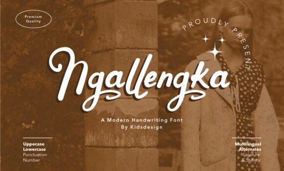 Ngallengka Script Font - Featured Image