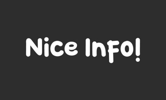 Nice Info Font - Featured Image