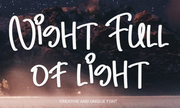 Night Full of Light Font - Featured Image
