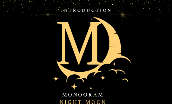 Night Moon Monogram Font - Featured Image